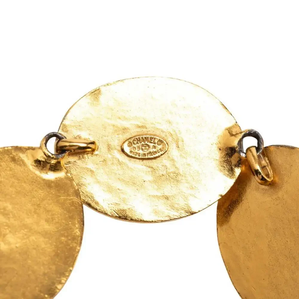 Chanel Cc Logo Bracelet Gold-Tone Metal #256902C16B